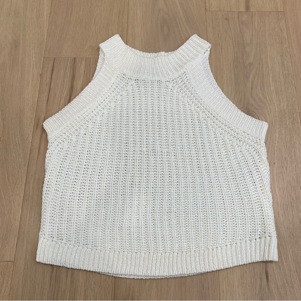 Chelsea | White Knit Racerback Top 🤍